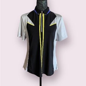 Jamie Sadock Blocked Off Short Sleeve Golf Top